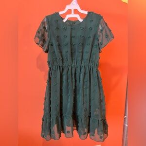 Dark Green Kids Dress